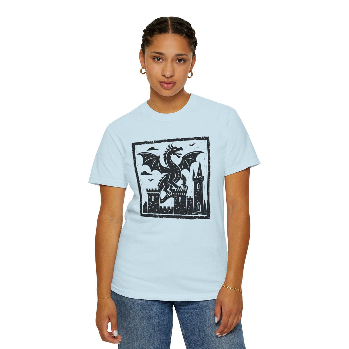 Medieval Woodcut Dragon Shirt - Comfort Colors