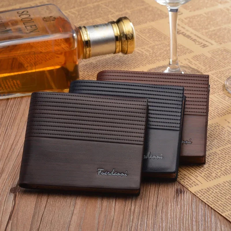 Men Leather Brand Luxury Wallet Short Slim Male Purses Money Clip Credit Card Dollar Price Portomonee Carteria