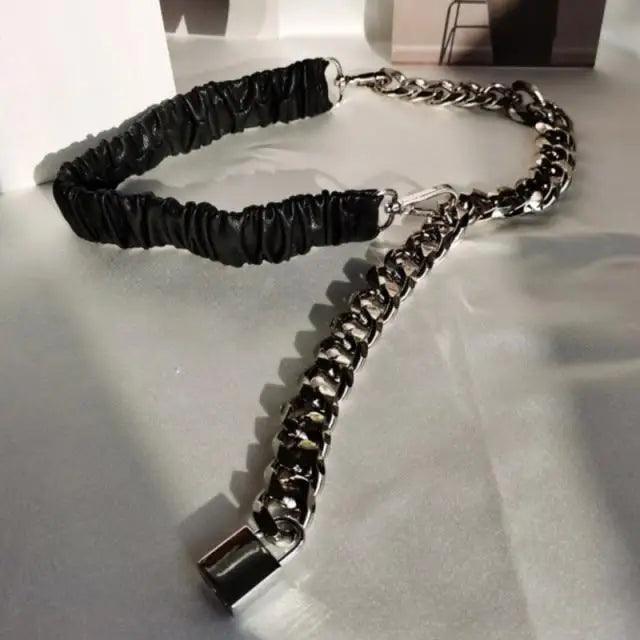 Metal Adjustable Chain Link Belts Fashion Belly Jewelry For Jeans Dresses Elegant Cool Style Lock Design Belts For Women Charming Belt