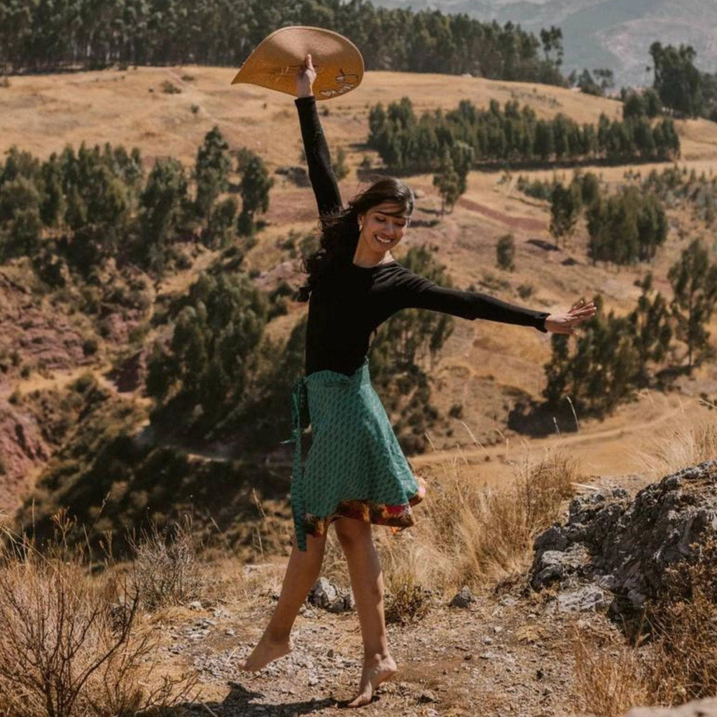 Knee-Length: "Mini" Sari Wrap Skirts
