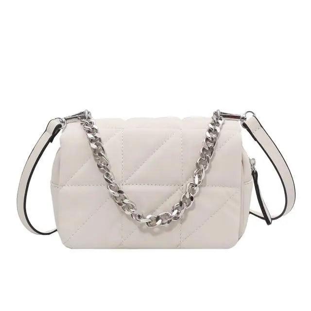 Modern Designer Metal Chain Clutches , Mini Shoulder Bag Satchel Style Nylon Small Crossbody Bags For Women And Girls