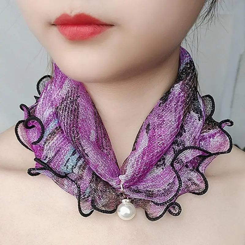 Neck Collars Fashion Scarves for Women And Girls Print Satin Silk Scarf Female Bandana Head Bib Scarfs For Ladies