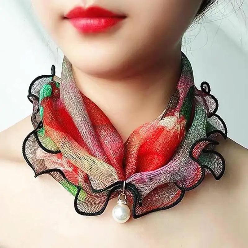 Neck Collars Fashion Scarves for Women And Girls Print Satin Silk Scarf Female Bandana Head Bib Scarfs For Ladies
