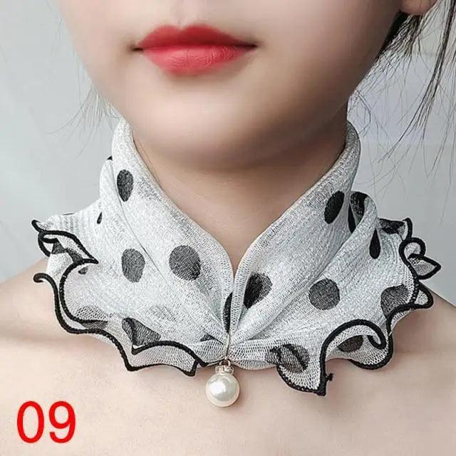 Neck Collars Fashion Scarves for Women And Girls Print Satin Silk Scarf Female Bandana Head Bib Scarfs For Ladies