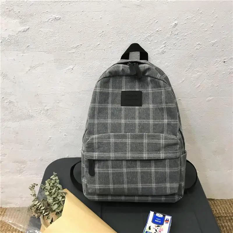 New Casual School Bag For Women And Girls Stylish Backpack Striped Book Packbags for Teenage