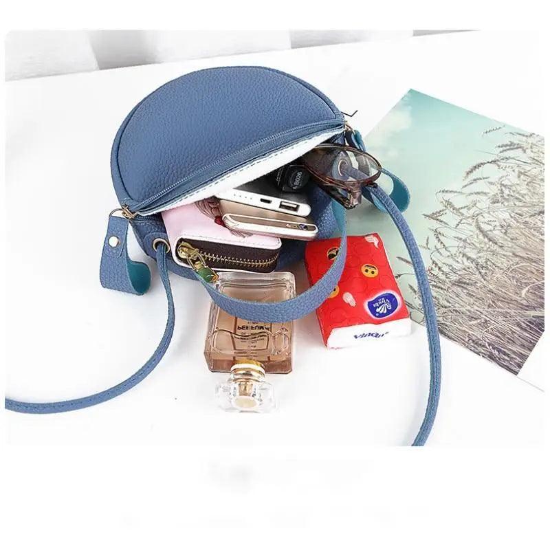 Small Circular Bag For Women And Girls Fashionable Single Shoulder Slung Mobile Phone Ladies Purse Women's Crossbody Messenger Gift Bags