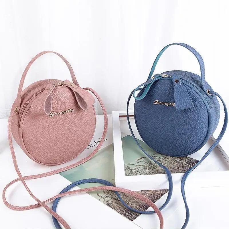 Small Circular Bag For Women And Girls Fashionable Single Shoulder Slung Mobile Phone Ladies Purse Women's Crossbody Messenger Gift Bags