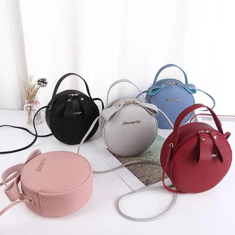 Small Circular Bag For Women And Girls Fashionable Single Shoulder Slung Mobile Phone Ladies Purse Women's Crossbody Messenger Gift Bags