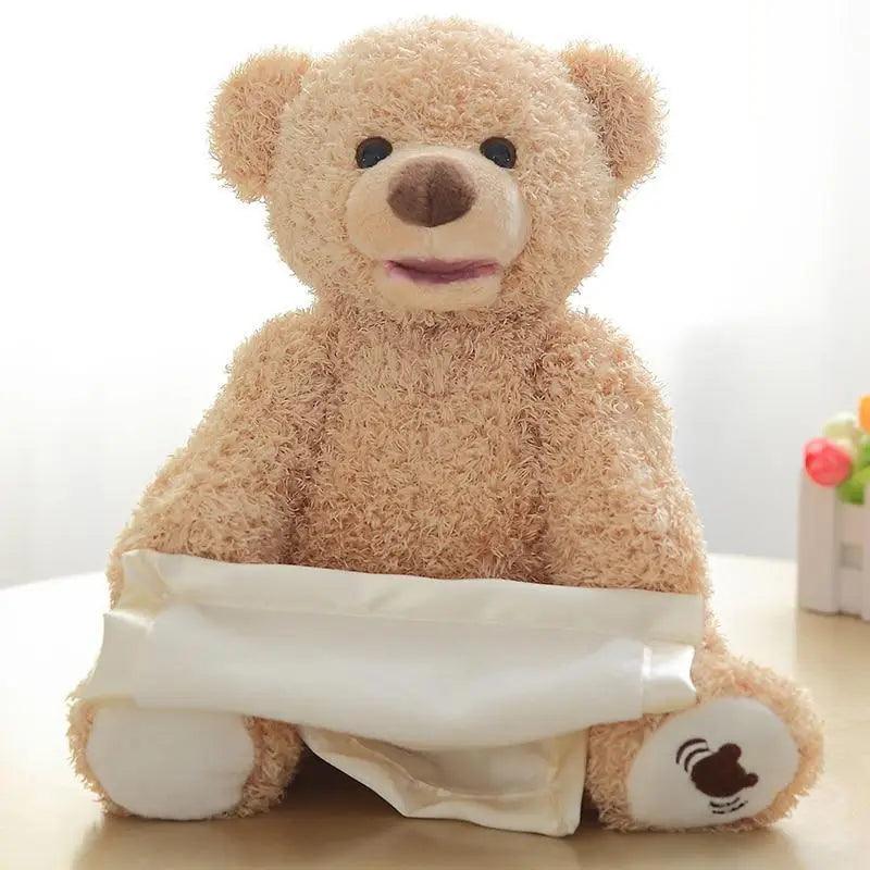 New Elegance 33cm Bear Plush Toys Play  Lovely Stuffed Animals Electric Music Bear Toys For Girls Cute Kids Christmas Birthday Gift