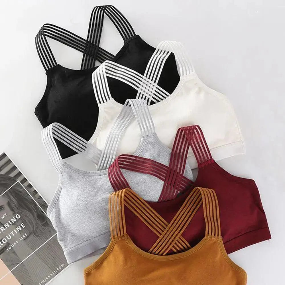 New Fashionable Seamless Sports Bra Women Fitness Top Gym Yoga Bra Shockproof Push Up Sport Bra Running Yoga Gym Crop Top Breathable Workout Bra