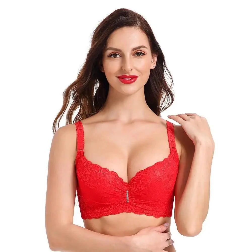 New Luxury Bras for Women's Bra Plus Big Large Size Super Push Up Bralette Lace Intimates Sexy Undrwear For Females