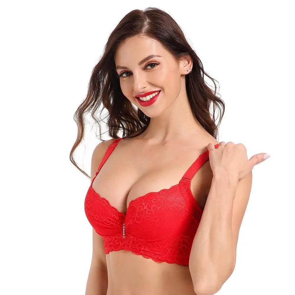 New Luxury Bras for Women's Bra Plus Big Large Size Super Push Up Bralette Lace Intimates Sexy Undrwear For Females