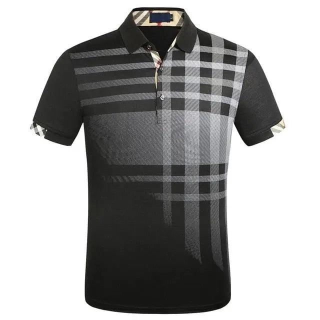 New Men's Polo Shirt Men Soft Cotton Short Sleeve Shirt Nice Plus Size Modern Polo Shirt for Men Short Sleeve Slim Fit Summer Thin Shirt Men Polo Shirt Plaid Clothing