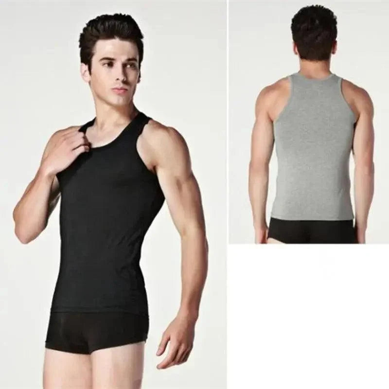 New Sale 100% Soft Cotton Mens Modern Sleeveless Tank Top Solid Muscle Vest Athletic Undershirts O-neck Gym Clothing Tees Tops Unique Soft Comfortable Summer Tops For Men Soft Cotton Sleeveless Tops for Men Classic Tank Tops