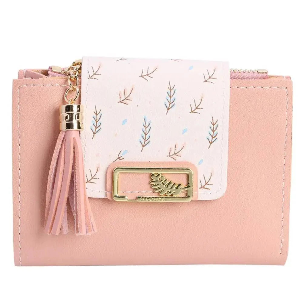 New Short PU Leather Clutch Bags Card Holder Wallet And  Small Coin Purse for Women And Girls