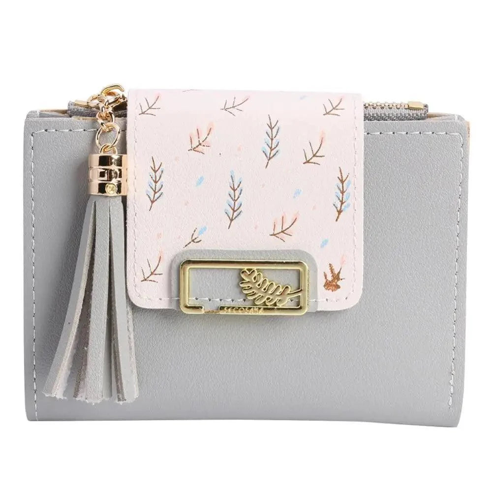 New Short PU Leather Clutch Bags Card Holder Wallet And  Small Coin Purse for Women And Girls