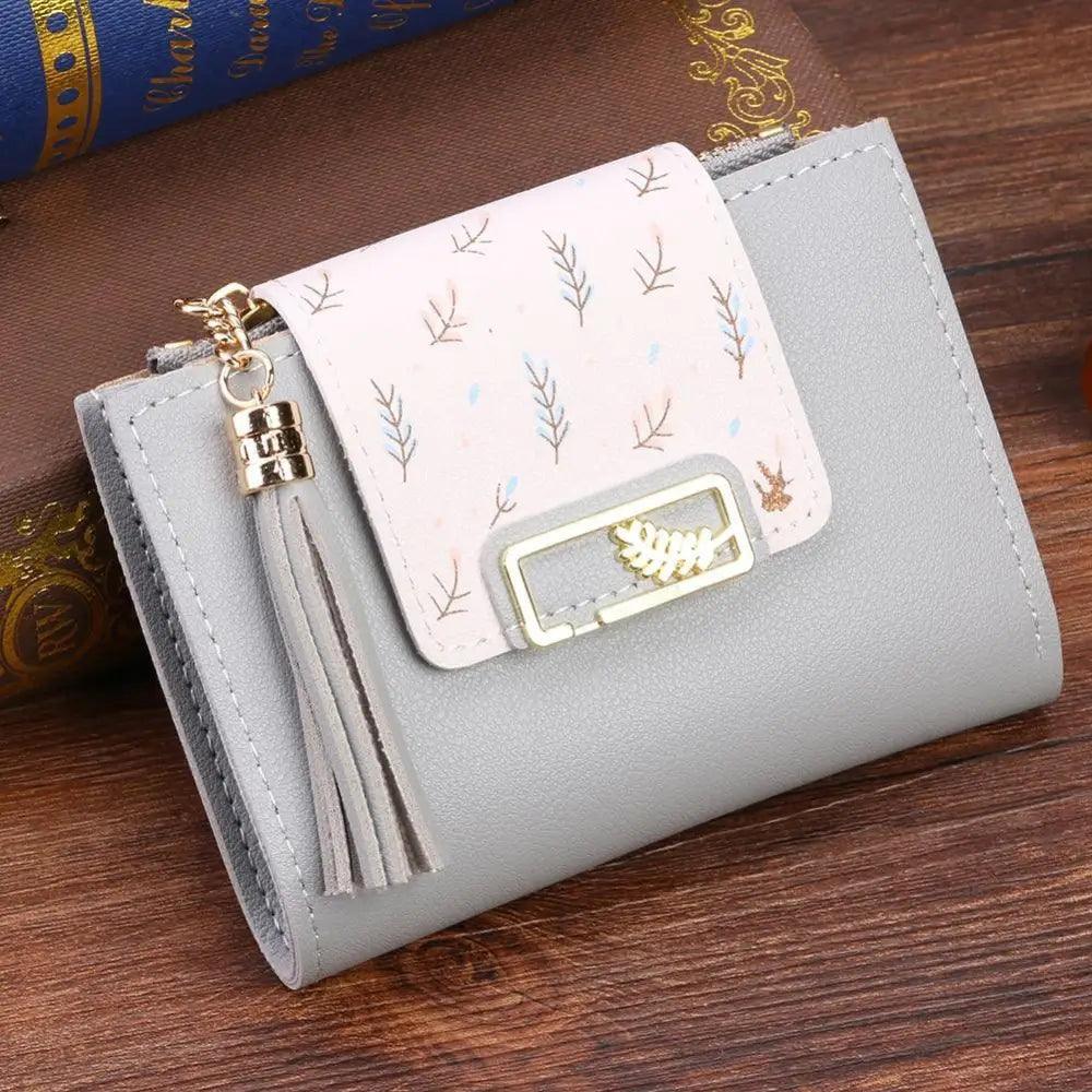 New Short PU Leather Clutch Bags Card Holder Wallet And  Small Coin Purse for Women And Girls