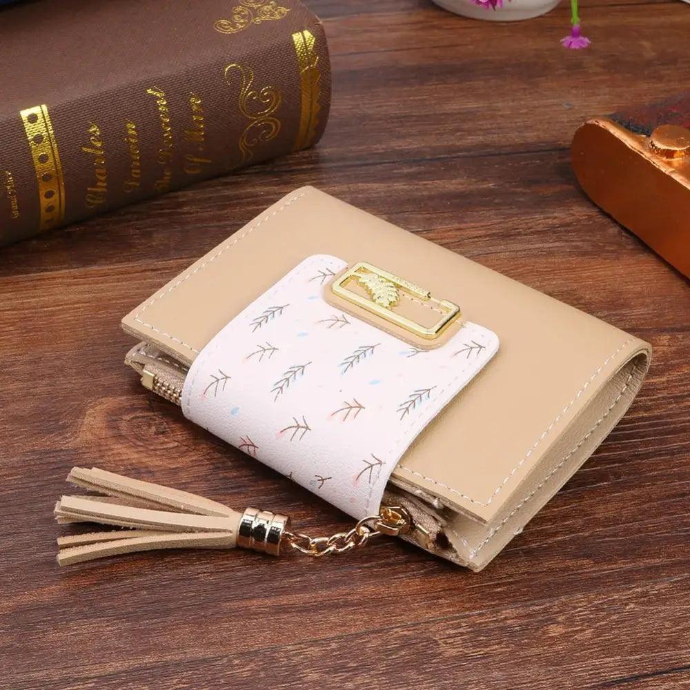 New Short PU Leather Clutch Bags Card Holder Wallet And  Small Coin Purse for Women And Girls