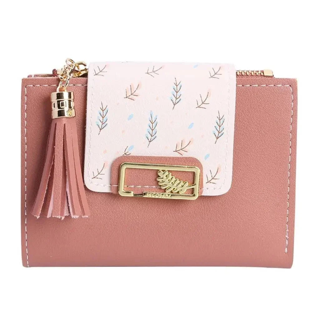 New Short PU Leather Clutch Bags Card Holder Wallet And  Small Coin Purse for Women And Girls