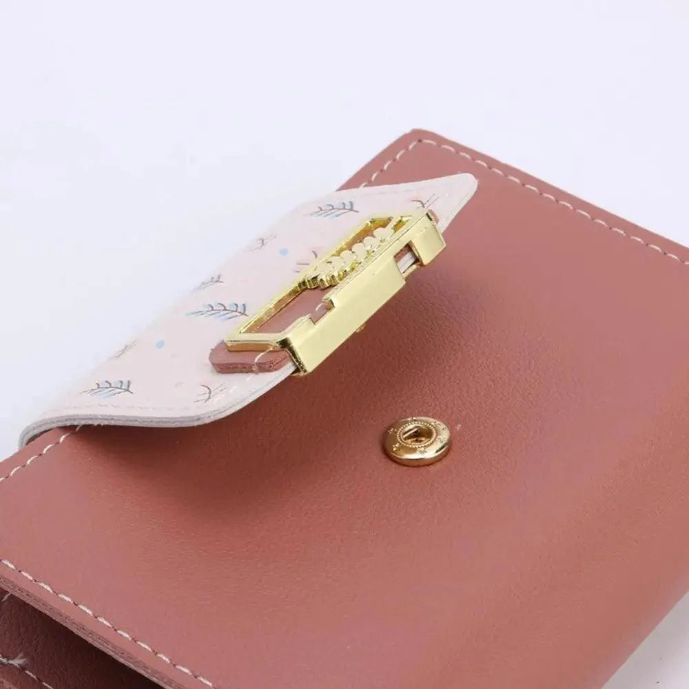 New Short PU Leather Clutch Bags Card Holder Wallet And  Small Coin Purse for Women And Girls