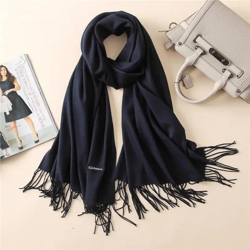 New Stylish Winter Scarf For Ladies Shawls And Wraps Neck Scarves Women Female Stoles Casual Wear Pashmina Scarf and Shawl Soft Women Pashminas