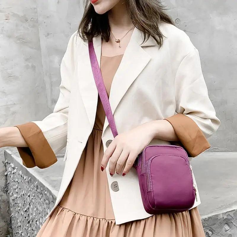 New Trendy Crossbody Zipper  Shoulder Bag For Ladies And Girls Multifunction Handbag Wrist Purse For Females