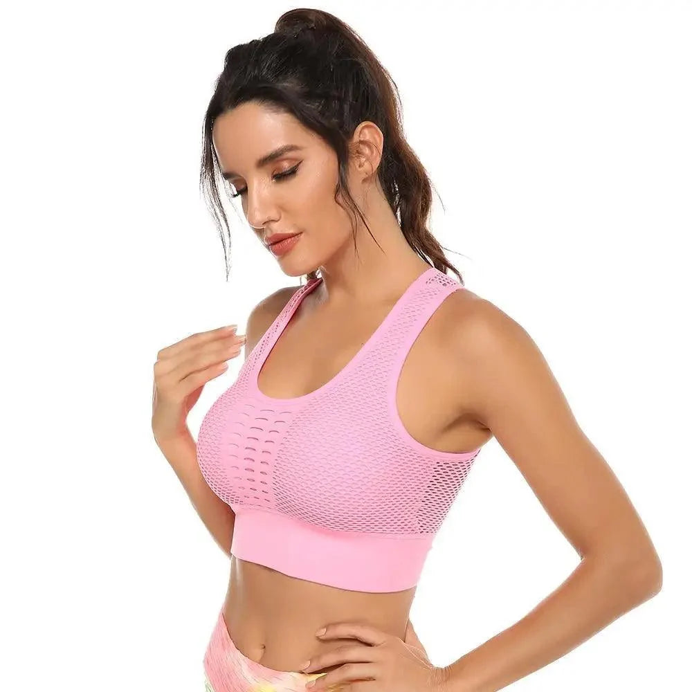 New Trendy Women's T-shirts Workout Sports Bra Yoga Vest Backless Solid Quick Dry Running Gym Sport bra Yoga Shirts