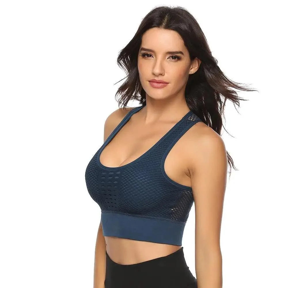 New Trendy Women's T-shirts Workout Sports Bra Yoga Vest Backless Solid Quick Dry Running Gym Sport bra Yoga Shirts
