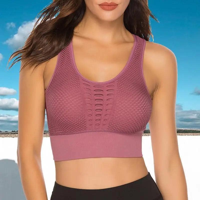 New Trendy Women's T-shirts Workout Sports Bra Yoga Vest Backless Solid Quick Dry Running Gym Sport bra Yoga Shirts