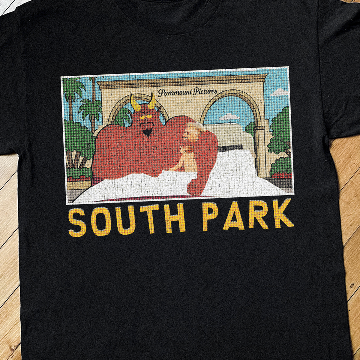 South Pvrk Trump And Satan Black T-Shirt
