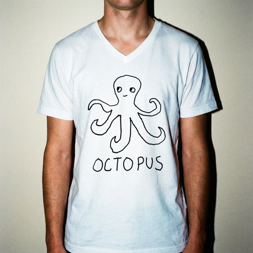 Octopus - V-neck Tee