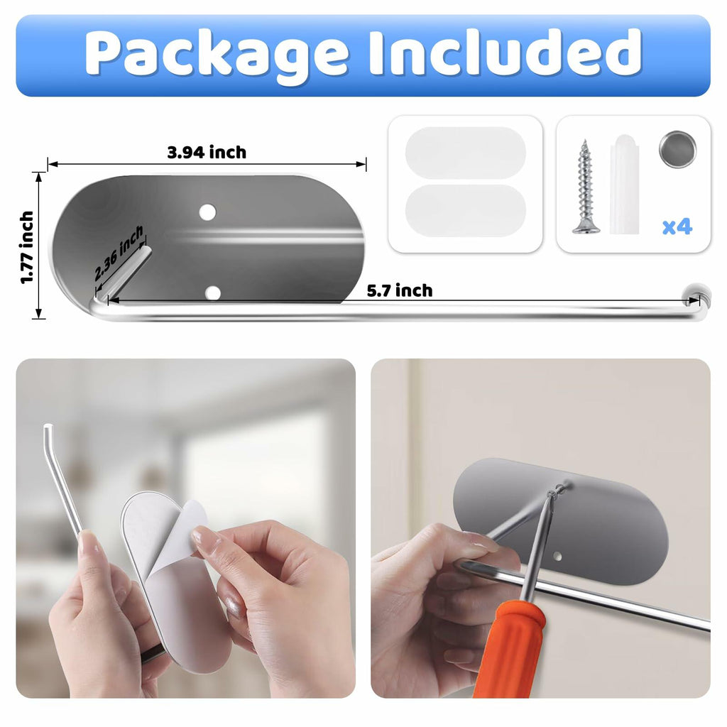 Nuorest 2 Pack Tumbler Lid Organizer Hook Under Cabinet Space Saving