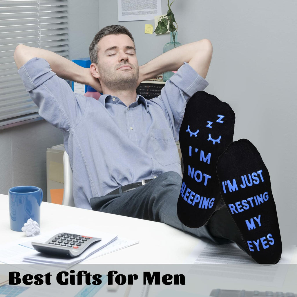 ZXGXLAW Men's Socks for Dad Grandpa Funny Gift Casual Crew Socks 1 Pair