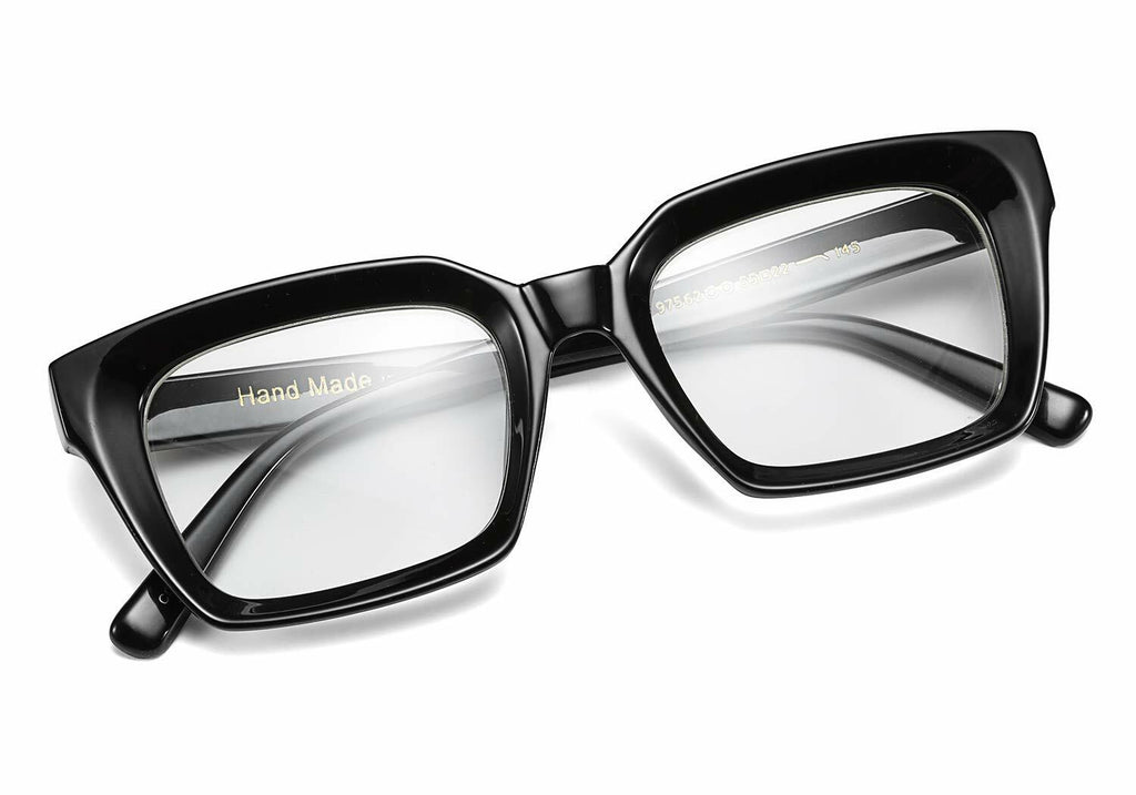 FEISEDY B2461 Square Thick Eyeglasses Frame Classic Unisex Eyewear