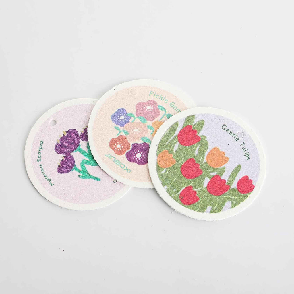 3 Pcs Biodegradable Wood Pulp Cleaning Sponges - Premium Eco-Friendly Kitchen