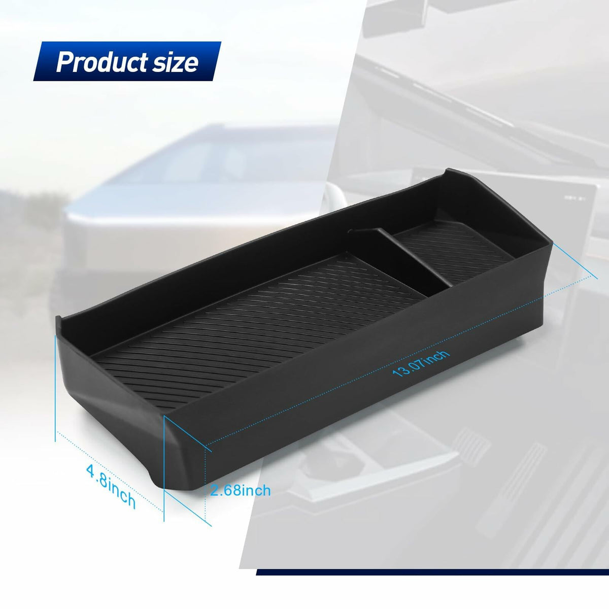 Arthmotor Tesla Cybertruck 2024-2025 Silicone Center Console Organizer Box