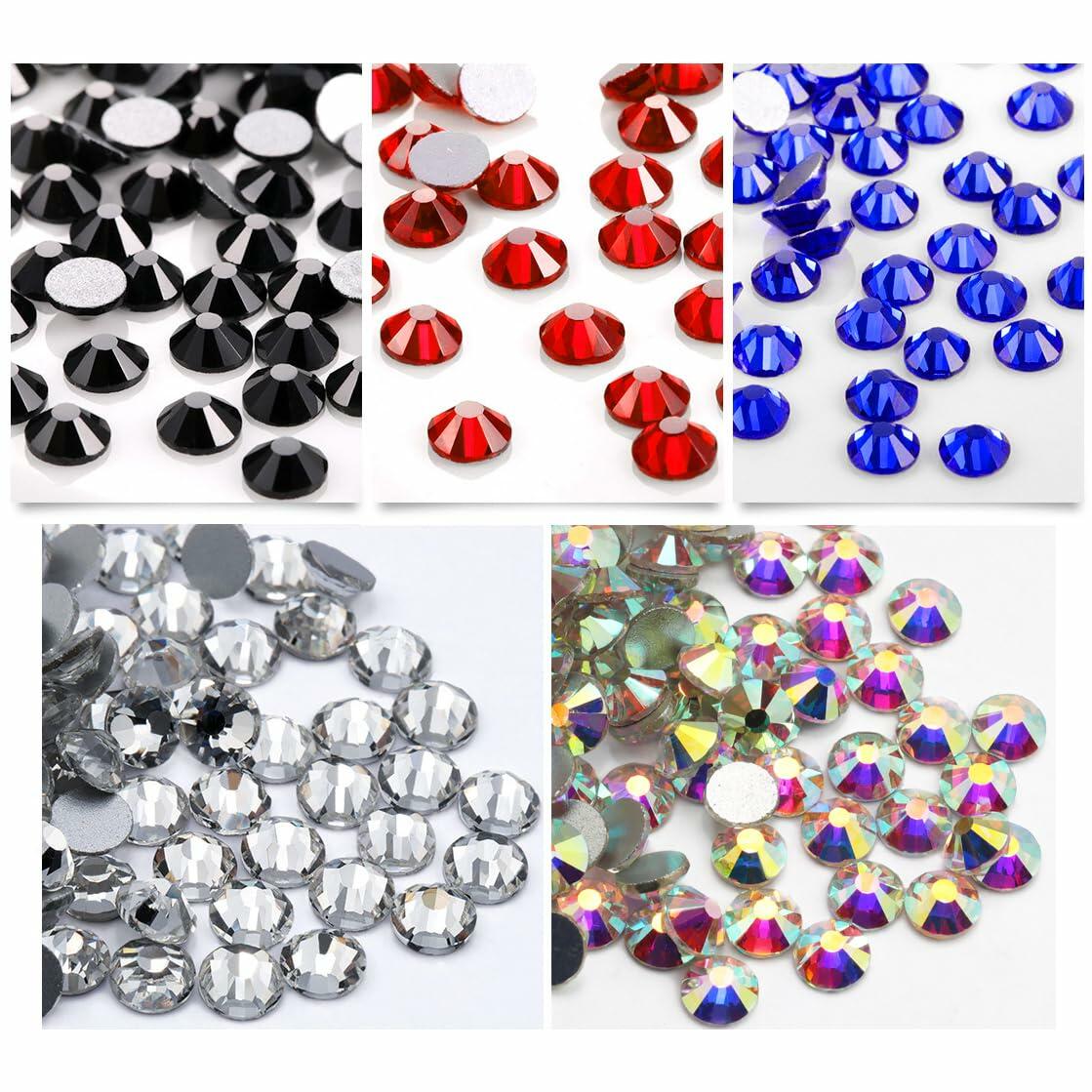 1440 Pcs Flatback Crystal Rhinestones 4.6-4.8mm Glitter Nail Craft Bling