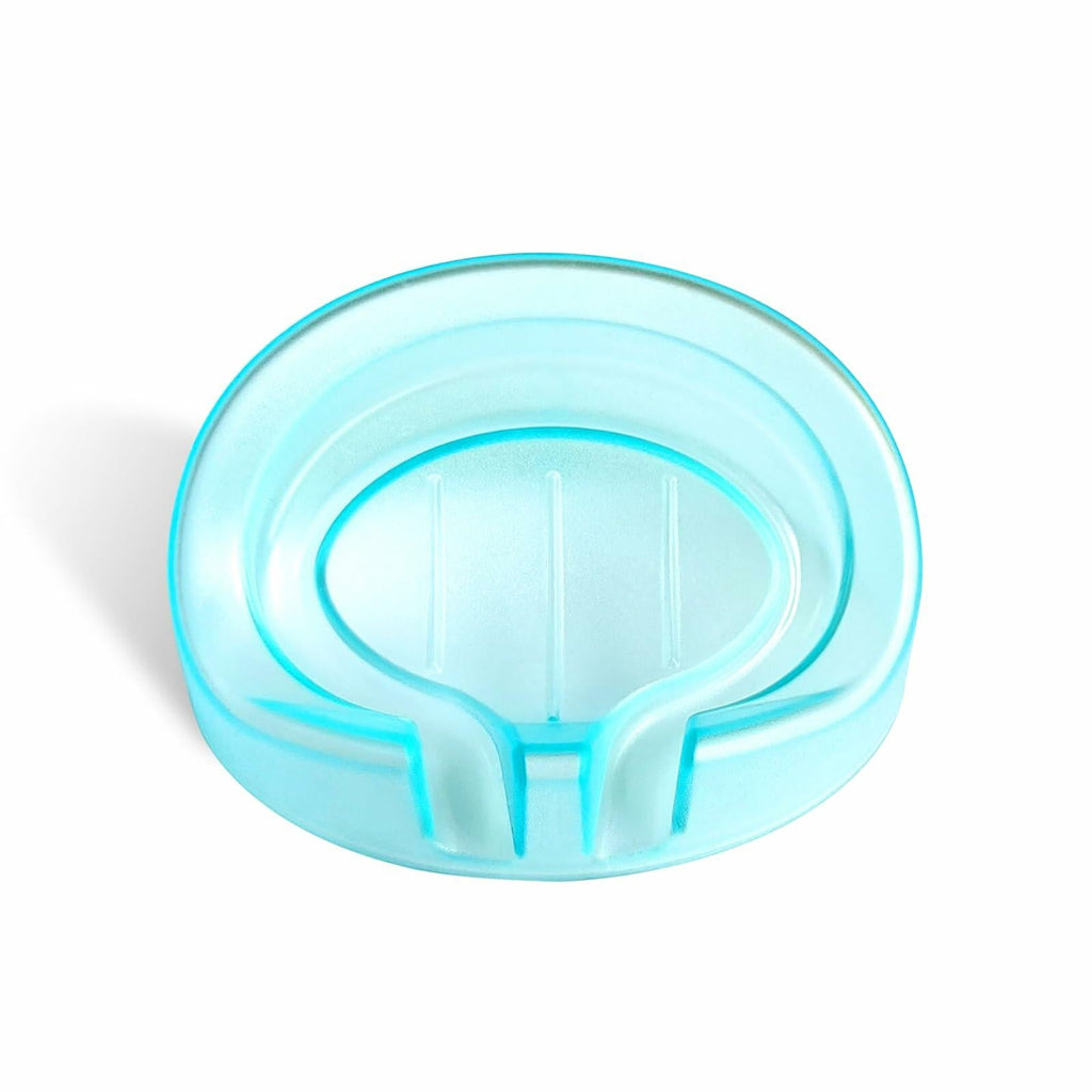 Self Draining Soap Dishes 2-Pack Waterfall Drainer Holder Blue Bathroom Kitchen