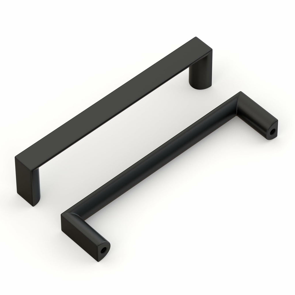 homdiy Cabinet Handles Matte Black 5in 128mm Hole Centers 25Pack