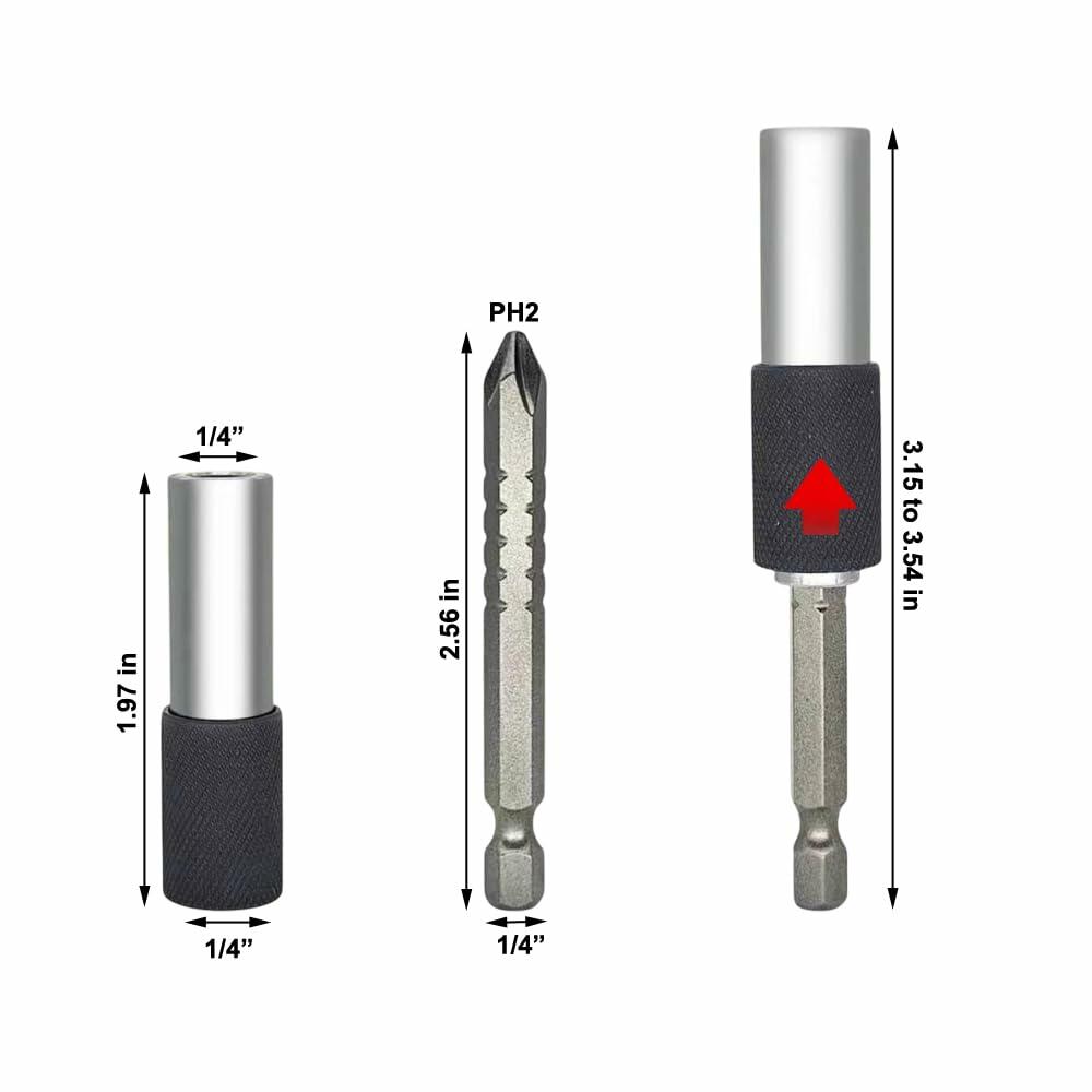 PANSHIYON Cam Lock Assembly Tool Magnetic 1/4" Hex Shank PH2 Bit