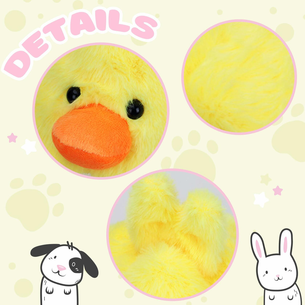 Bubblepompom Duck Plush Hat with Ears Yellow Size 22"