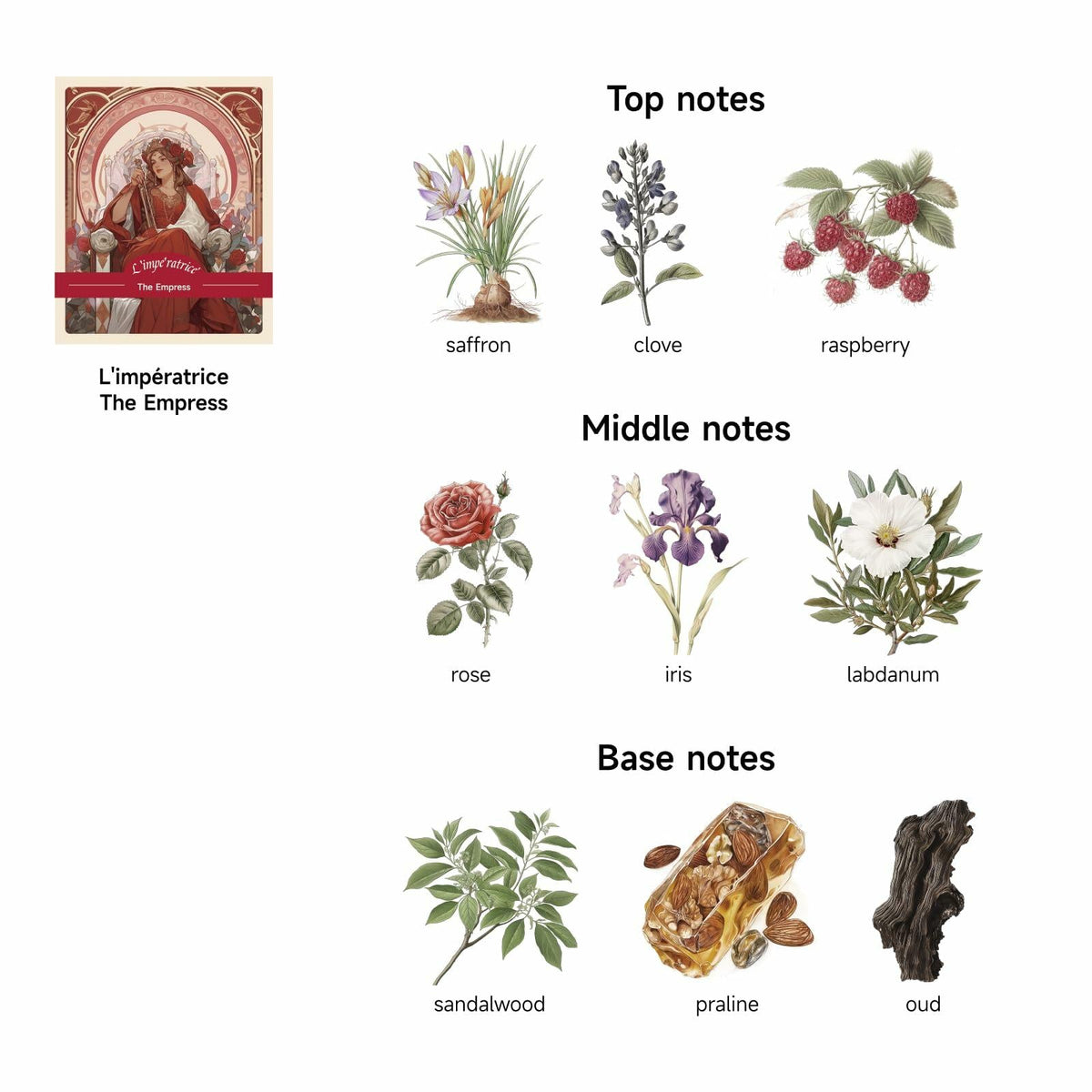 LunaLoved Tarot The Empress Rose Oud Soy Candle 230g Mood-Boosting