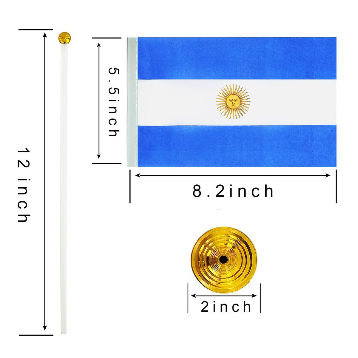 WXTWK Japan Flag Desk Flags with Stand Small Mini 12 Pack 4x6 Inch