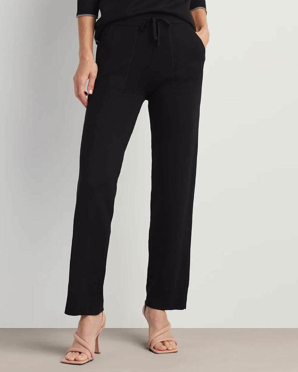 ELLEN TRACY Women's Knit Joni Casual Pull On Pants Black XL