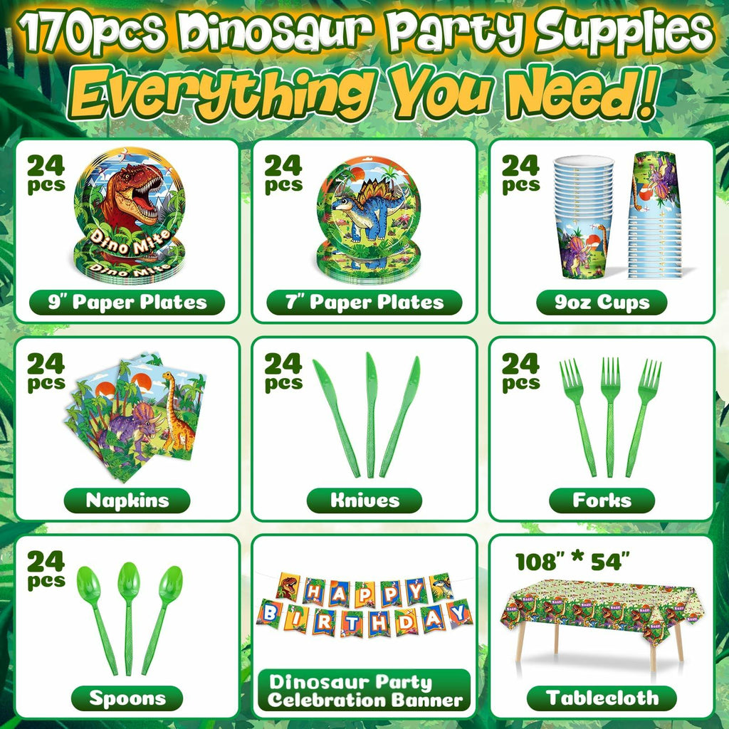 Daidle Unicorn Birthday Party Supplies Kit Banner Tableware for 24 Guests