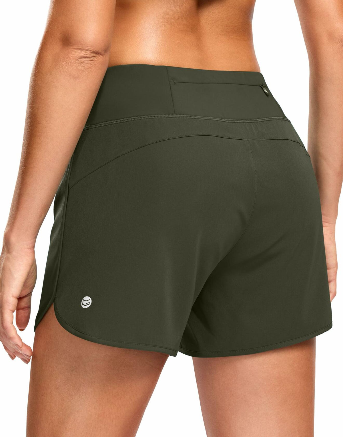 G Gradual Women's Running Shorts Mesh Liner Phone Pockets Olive Size XXS