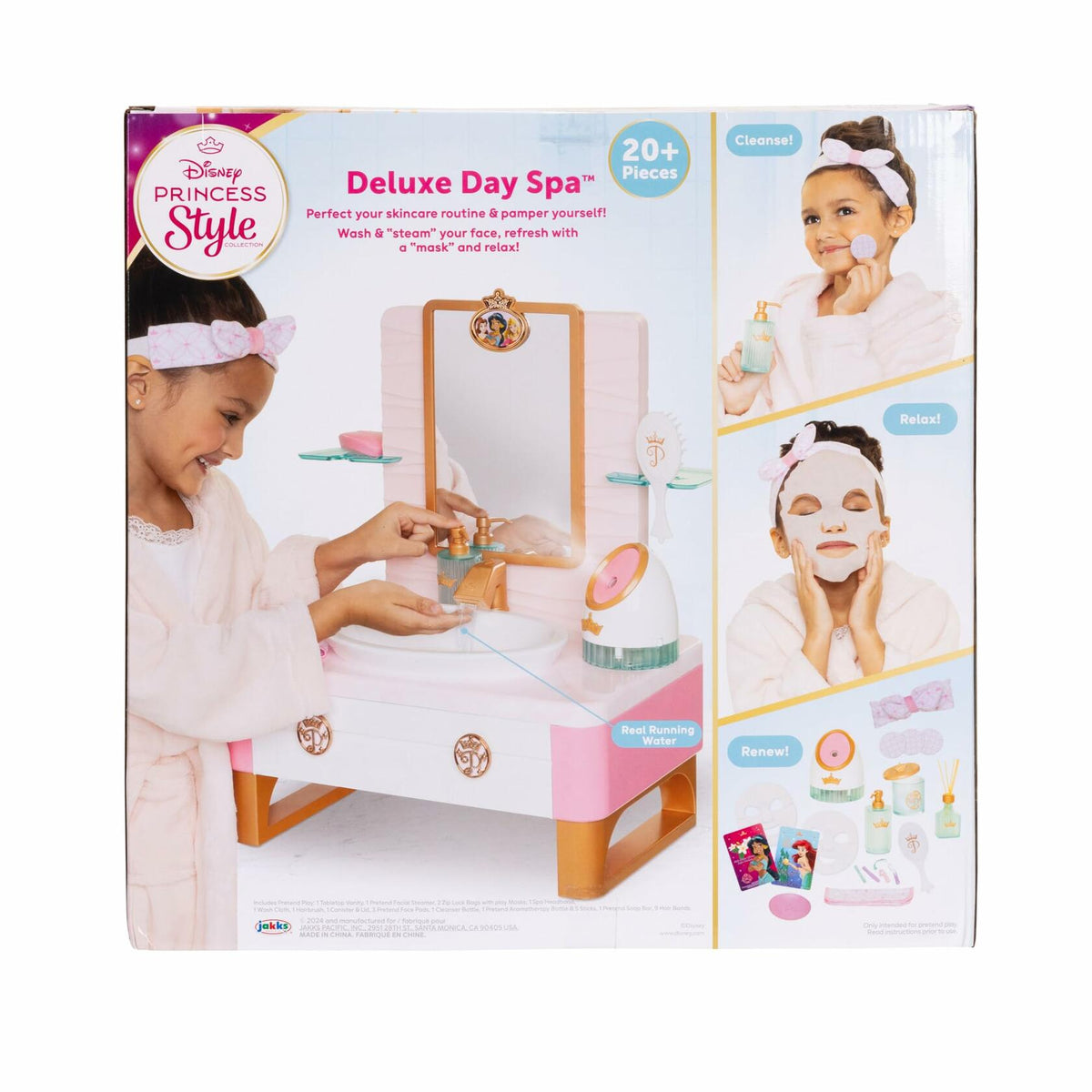 Disney Princess Deluxe Day Spa Playset with Steamer & 20+ Skincare Pieces