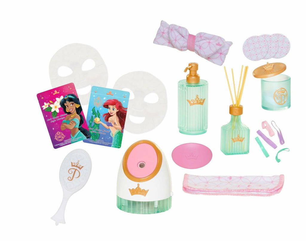 Disney Princess Deluxe Day Spa Playset with Steamer & 20+ Skincare Pieces