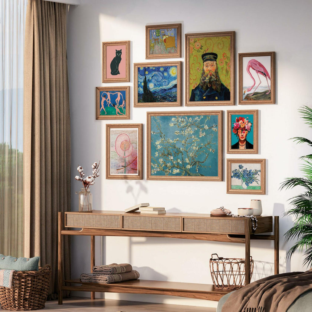 365DoRoTeYa Colorful Eclectic Gallery Wall Art Set 17 PCS Unframed