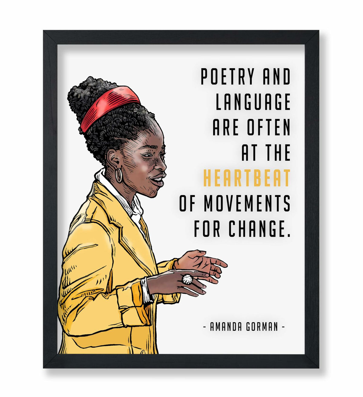 Poster Master Amanda Gorman Poetry Language Poster 8x10 Unframed